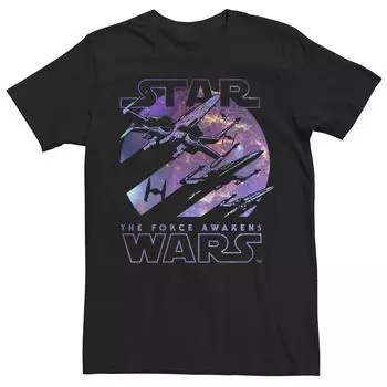 Мужская футболка в стиле ретро «Звездные войны: Пробуждение силы» X-Wings Star Wars, черный