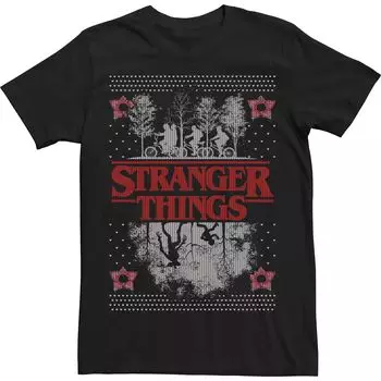 Мужская футболка в стиле рождественского свитера Netflix Stranger Things Ugly Licensed Character