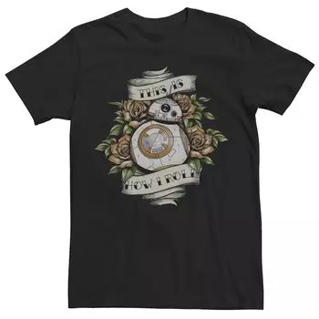 Мужская футболка в стиле татуировки BB-8 How I Roll Tee Star Wars