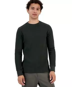 Мужская футболка вафельной вязки с длинными рукавами And Now This, зеленый