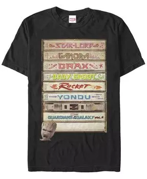 Мужская футболка We is Groots с коротким рукавом и круглым вырезом Fifth Sun, черный