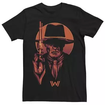 Мужская футболка Westworld Man In Black с абстрактным темным портретом Licensed Character