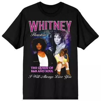 Мужская футболка Whitney Houston The Queen Licensed Character, черный