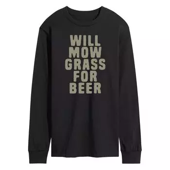 Мужская футболка Will Cow Grass For Beer Licensed Character