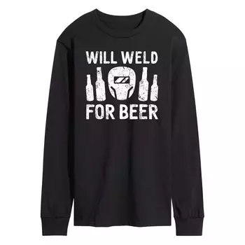 Мужская футболка Will Weld For Beer Licensed Character