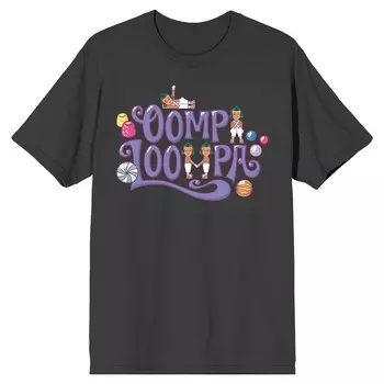 Мужская футболка Willy Wonka Oompa Loompa Licensed Character, серый