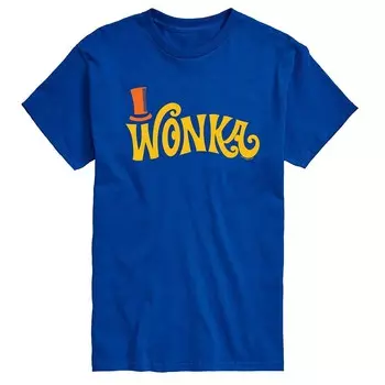 Мужская футболка Willy Wonka Retro с логотипом Willy Wonka Licensed Character, синий