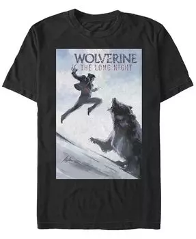 Мужская футболка Wolverine с коротким рукавом и круглым вырезом Fifth Sun, черный