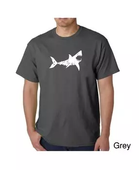 Мужская футболка word art - bite me LA Pop Art, серый