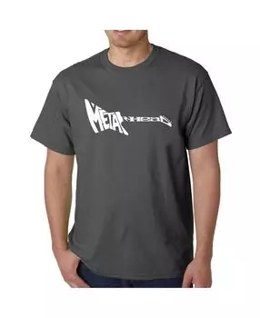 Мужская футболка word art - гитара с металлической головкой LA Pop Art, серый