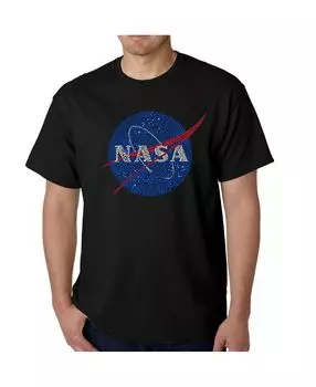 Мужская футболка word art - логотип nasa meatball LA Pop Art, черный