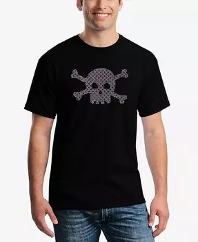 Мужская футболка Word Art Xoxo Skull LA Pop Art, черный