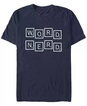 Мужская футболка Word Nerd с коротким рукавом и круглым вырезом Fifth Sun, синий