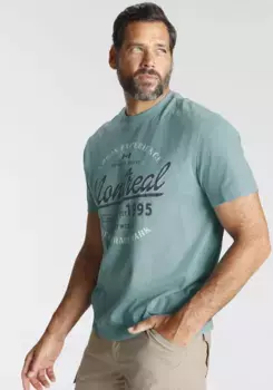 Мужская футболка World с принтом на груди Man'S World, бирюзовый