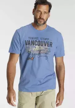 Мужская футболка World с принтом на груди Man'S World, синий