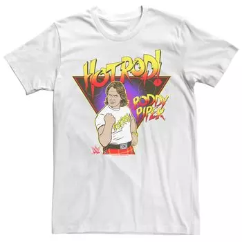 Мужская футболка WWE Roddy Piper Hot Rod с неоновым плакатом Licensed Character