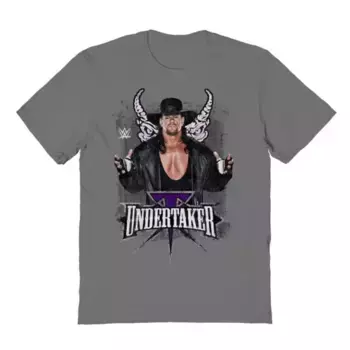 Мужская футболка WWE с изображением рогов гробовщика Licensed Character, серый