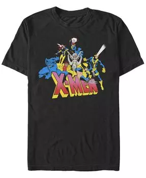 Мужская футболка X Men Group с короткими рукавами и круглым вырезом Fifth Sun, черный