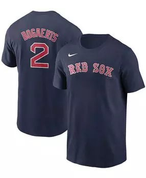 Мужская футболка xander bogaerts navy boston red sox name number Nike, синий