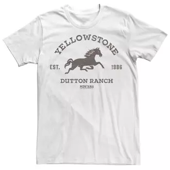 Мужская футболка Yellowstone Dutton Ranch Montana Horse Logo C1 Licensed Character