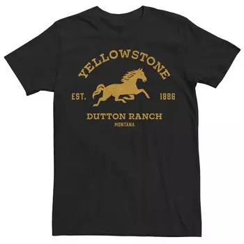 Мужская футболка Yellowstone Dutton Ranch Montana Horse Logo C1 Licensed Character