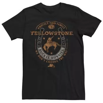 Мужская футболка Yellowstone Horseshoe Family со значком Licensed Character