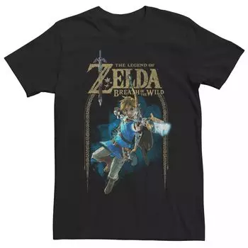 Мужская футболка Zelda Breath of the Wild Link Archer Jump Tee Licensed Character
