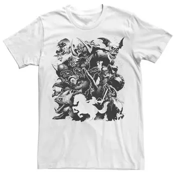 Мужская футболка Zelda Link Silhouette Bad Guys с рисунком Licensed Character, белый