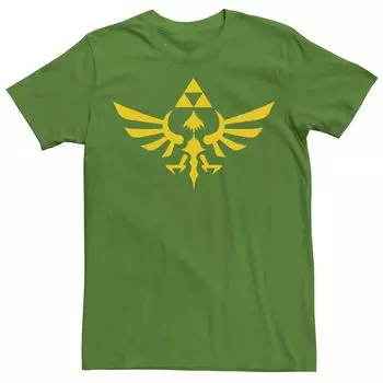 Мужская футболка желтого оттенка с печатью Nintendo The Legend Of Zelda Triforce Licensed Character