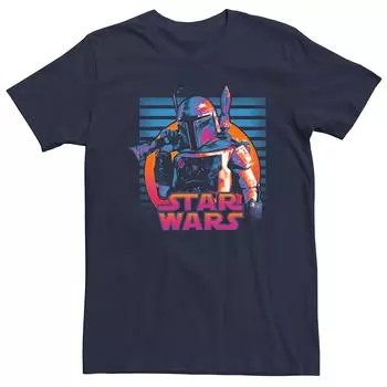 Мужская футболка «Звездные войны Боба Фетт», Синяя Licensed Character, синий