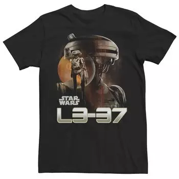 Мужская футболка «Звездные войны Хан Соло» L3-37 Sil Face Licensed Character