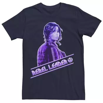 Мужская футболка «Звездные войны: Изгой-один» Jyn Rebel Leader Star Wars, темно-синий