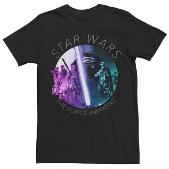Мужская футболка «Звездные войны: Кайло Рен, Рей, Финн, Повстанцы, эпизод 7» Star Wars, черный