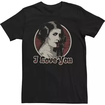 Мужская футболка «Звездные войны: Лея любит его» Licensed Character