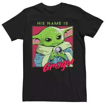 Мужская футболка «Звездные войны: Мандалорец, его зовут Грогу» Star Wars