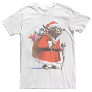 Мужская футболка «Звездные войны» Санта-Йода Licensed Character, белый