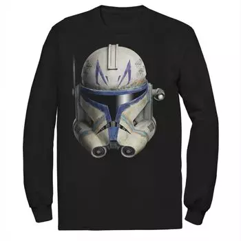 Мужская футболка «Звездные войны: Войны клонов» Clone Commander Rex с большим лицом Licensed Character