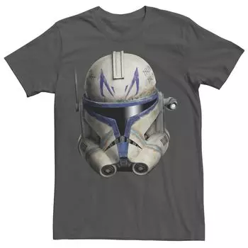 Мужская футболка «Звездные войны: Войны клонов» Clone Commander Rex с большим лицом Licensed Character