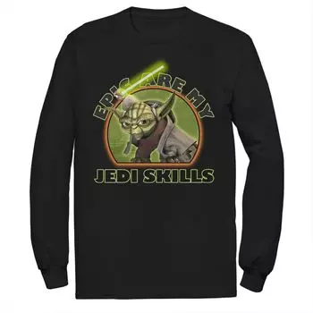 Мужская футболка «Звездные войны: Войны клонов Йода Эпик — мои навыки джедая» Star Wars