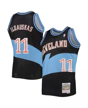 Мужская футболка zydrunas ilgauskas black cleveland cavaliers 1997-98 hardwood classics swingman jersey Mitchell & Ness, черный