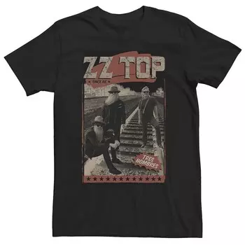 Мужская футболка ZZ Top Tres Hombres с обложкой альбома и плакатом Licensed Character, черный