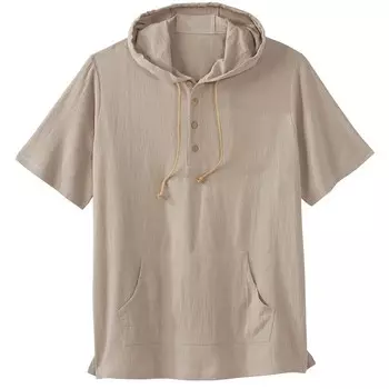 Мужская газовая толстовка с короткими рукавами Kingsize Big & Tall KingSize, цвет Sand Grey