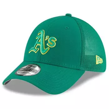Мужская гибкая кепка New Era Green Oakland Athletics 2022 39THIRTY Flex Hat