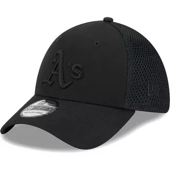 Мужская гибкая кепка New Era Oakland Athletics Black-on-Black Neo 39THIRTY