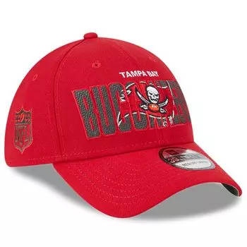 Мужская гибкая кепка New Era Red Tampa Bay Buccaneers 2023 NFL Draft 39THIRTY