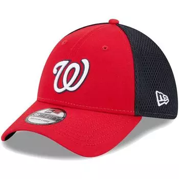 Мужская гибкая кепка New Era Red Washington Nationals Team Neo 39THIRTY