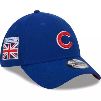 Мужская гибкая кепка New Era Royal Chicago Cubs 2023 MLB World Tour: London Series Flag 39THIRTY