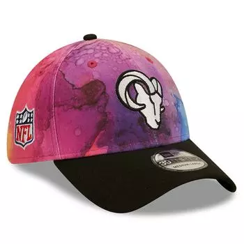 Мужская гибкая кепка New Era розового/черного цвета Los Angeles Rams 2022 NFL Crucial Catch 39THIRTY