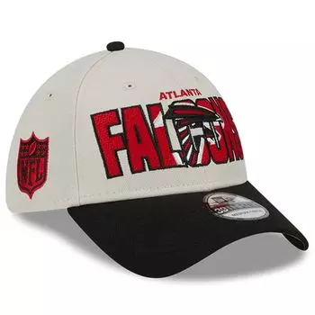 Мужская гибкая кепка New Era Stone/Black Atlanta Falcons 2023 NFL Draft 39THIRTY