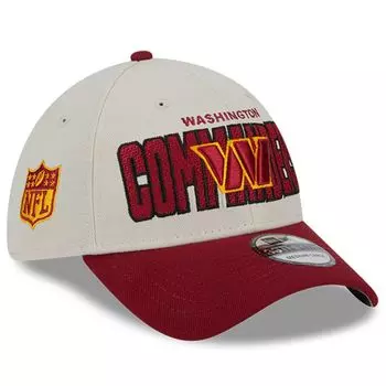 Мужская гибкая кепка New Era Stone/бордовый Washington Commanders 2023 NFL Draft 39THIRTY